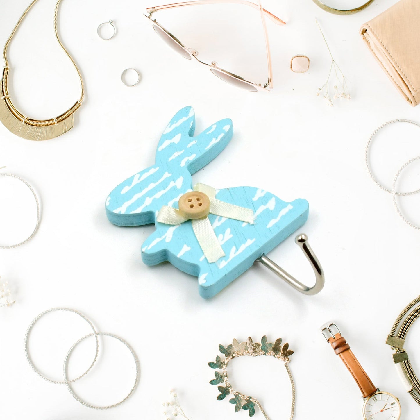 Bunny Adhesive Wall Sticky Hook Strong Wall Hook For Office , Bathroom & Home Use (3 Pc Hook)