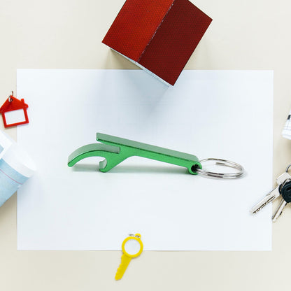 Metal Bottle Opener Keychain (2 Pc)