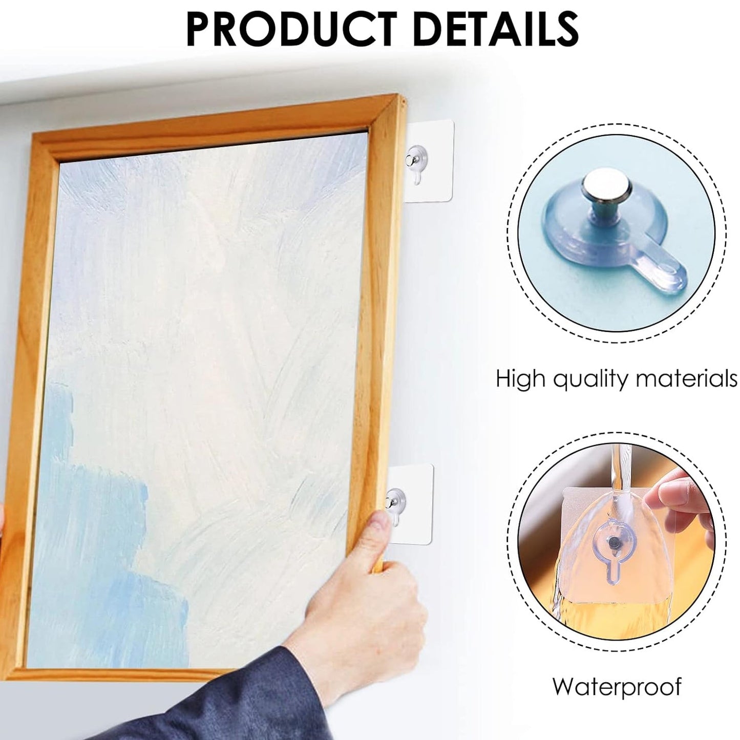 Multipurpose Adhesive Damage-Free Photo Frame Wall Hooks (10 Pc)