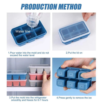 6-Cavity Silicone Ice Tray Ã¢â‚¬â€œ Ideal for Kitchen & Home Use