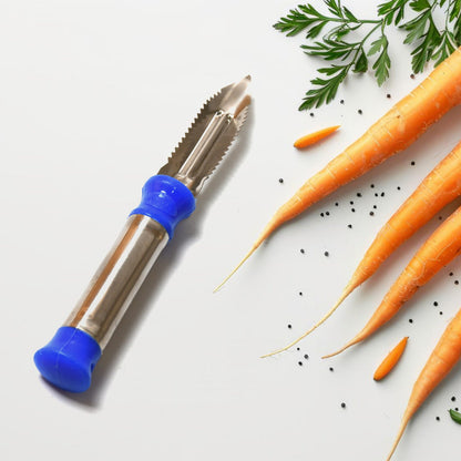 Stainless Steel 2-in-1 Vegetable Peeler - Multifunctional Grater with Hanging Ring (2 pc)