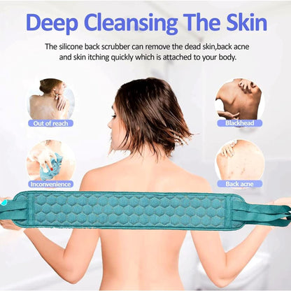 Bath Shower Scrubber Set Ã¢â‚¬â€œ Dual-Sided Loofah Sponge & Bath Brush for Deep Clean (2 Pcs)