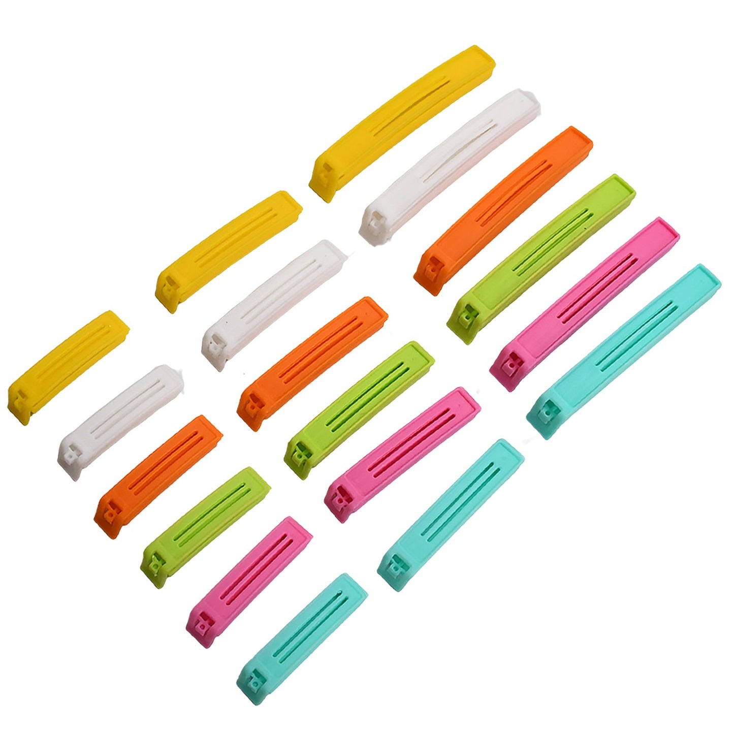 Food Bag Clip Sealer Ã¢â‚¬â€œ Airtight Plastic Clips for Snacks, Kitchen & Camping (18 Pc Set)