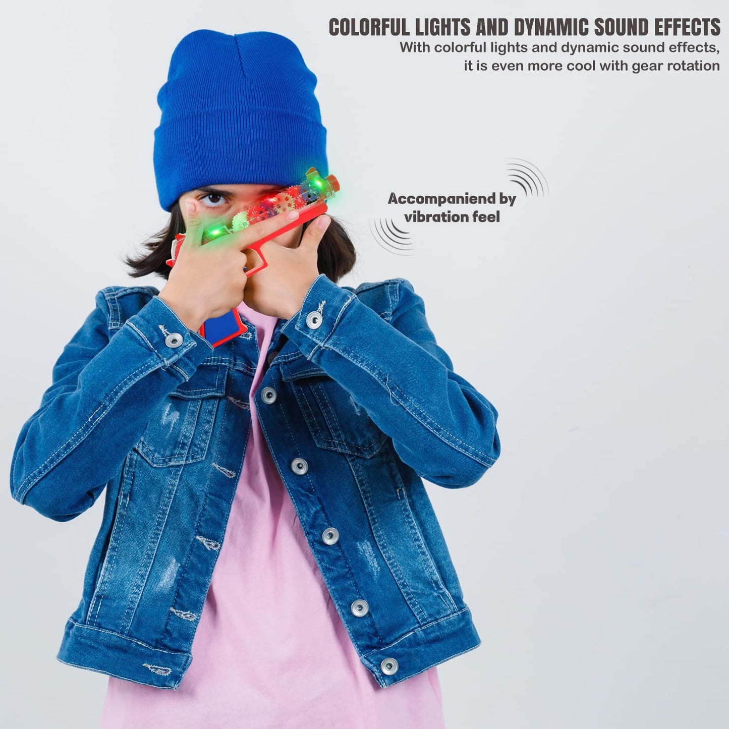 Plastic Gear Simulation Laser Toy Gun Ã¢â‚¬â€œ 3D Lights, Music & Rotating Gear (1 Pc, 3+ Years)