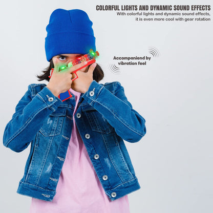 Plastic Gear Simulation Laser Toy Gun Ã¢â‚¬â€œ 3D Lights, Music & Rotating Gear (1 Pc, 3+ Years)