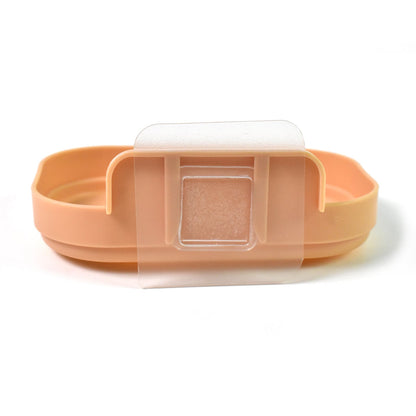 Plastic Soap Dish Holder for Bathroom Shower Wall Mounted Self Adhesive (2 Pc)