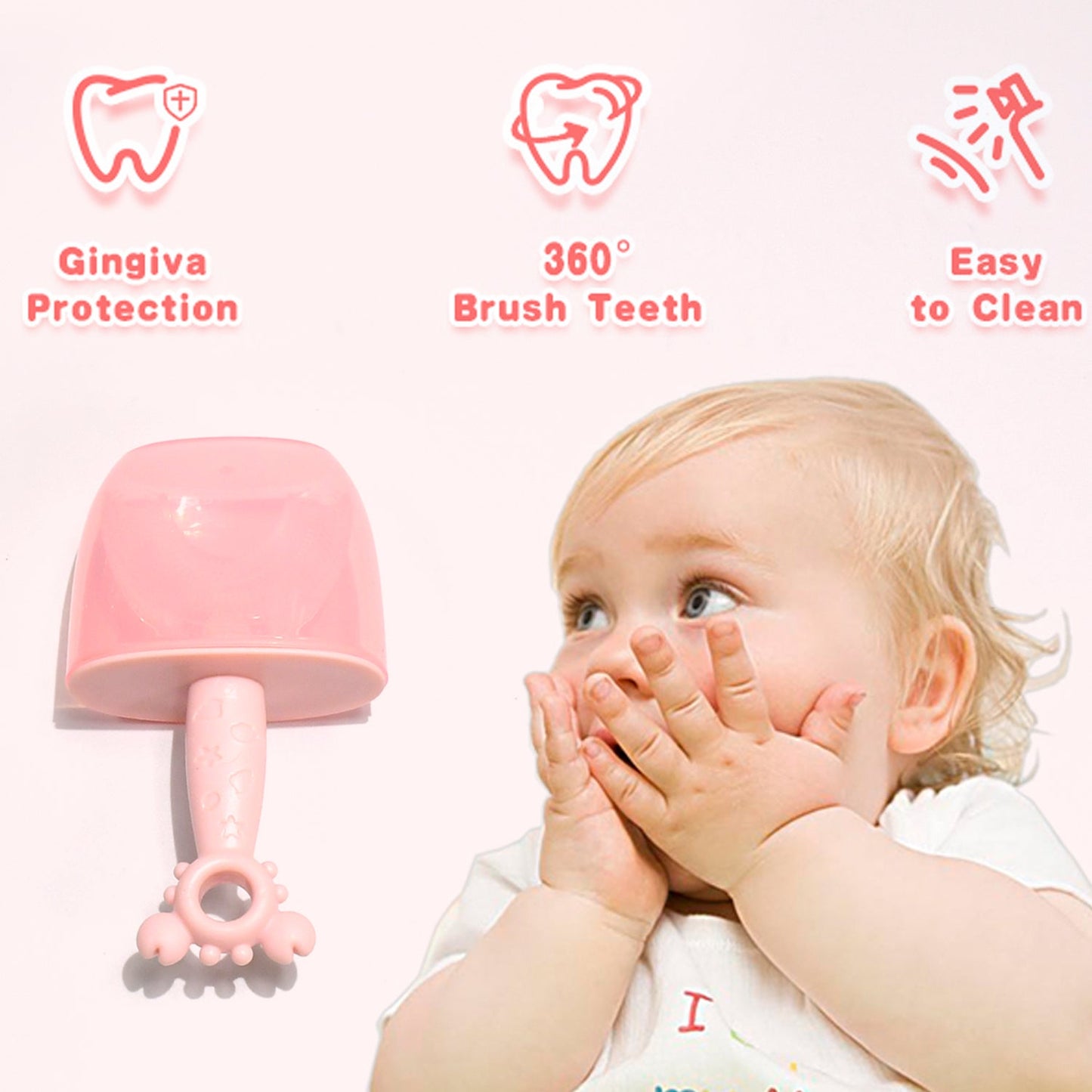 Kids U-Shaped Silicone Toothbrush Ã¢â‚¬â€œ 360Ã‚Â° Cleaning for Ages 2-6 (1 Pc)