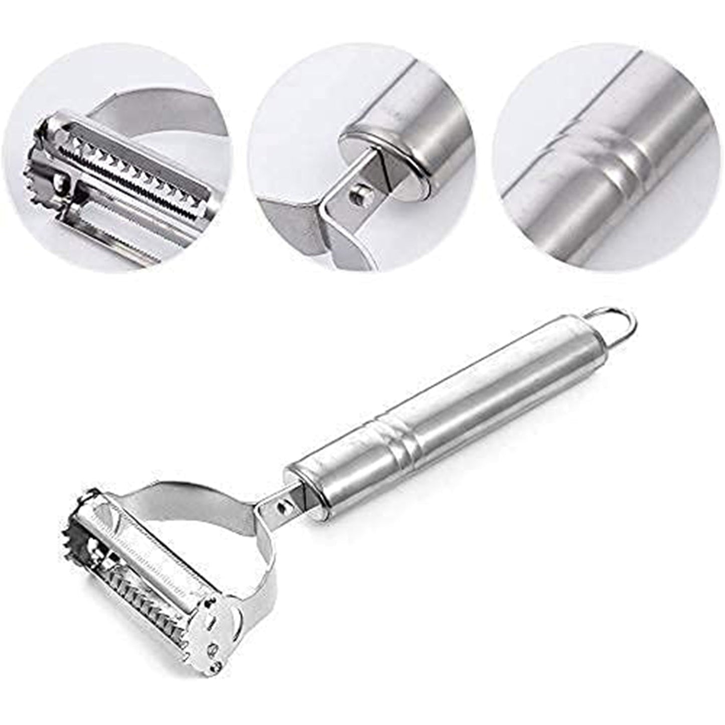 3 In 1 Stainless Steel Vegetable and Fruit Peeler Set (3 Pcs Set)