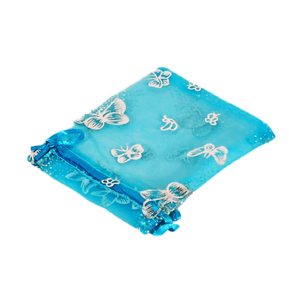 Organza Return Gift Bags Small Mesh Bags Drawstring Gift Bags Christmas Drawstring Organza Gift Bags, Wedding Party Festival Gift Bags, Jewellery Packing Pouch Dry Fruit Pouch 10Ãƒâ€”12 Cm (100 Pcs Set)