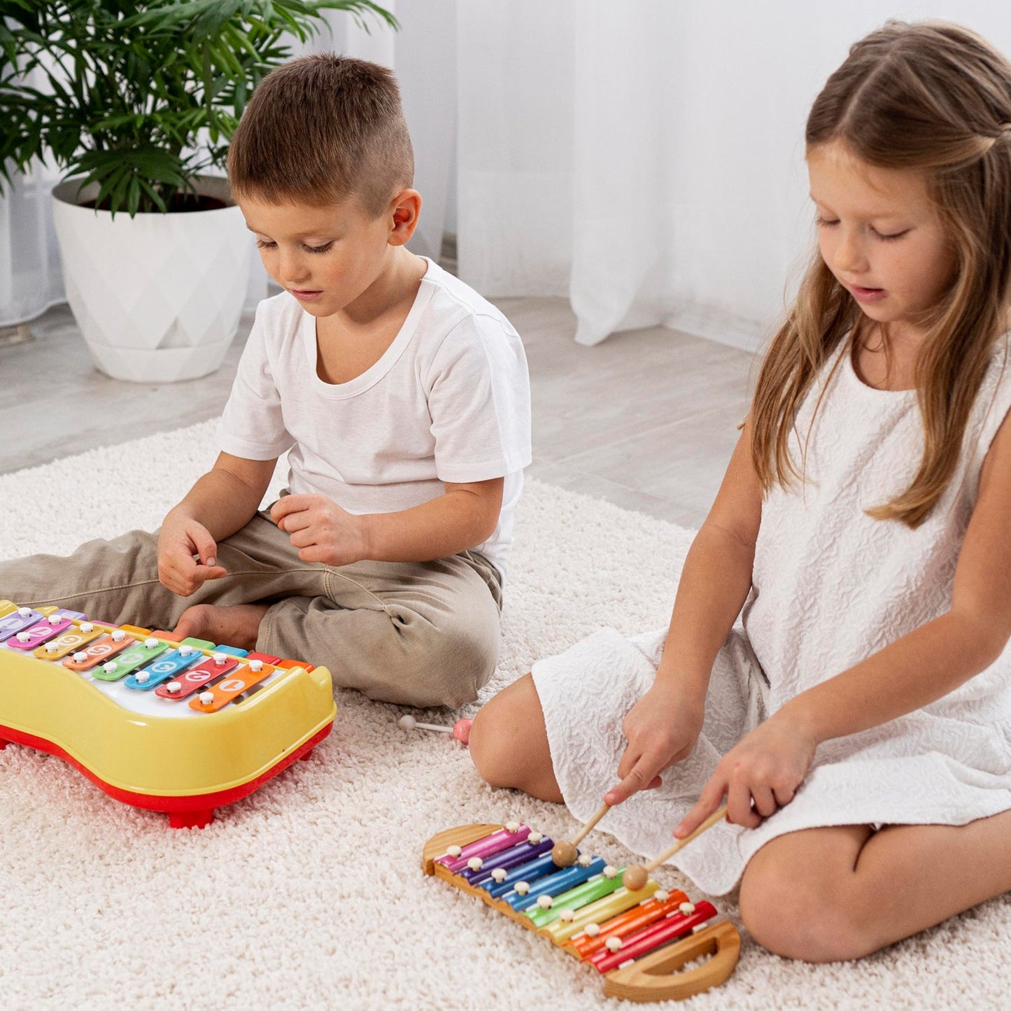 2 in 1 Baby Piano Xylophone Toy for Toddlers, 5 Multicolored Key Keyboard Xylophone Piano, Preschool Educational Musical Learning Instruments Toy for Baby Kids Girls Boys 3+ YearsÃ‚Â (1 Pc)