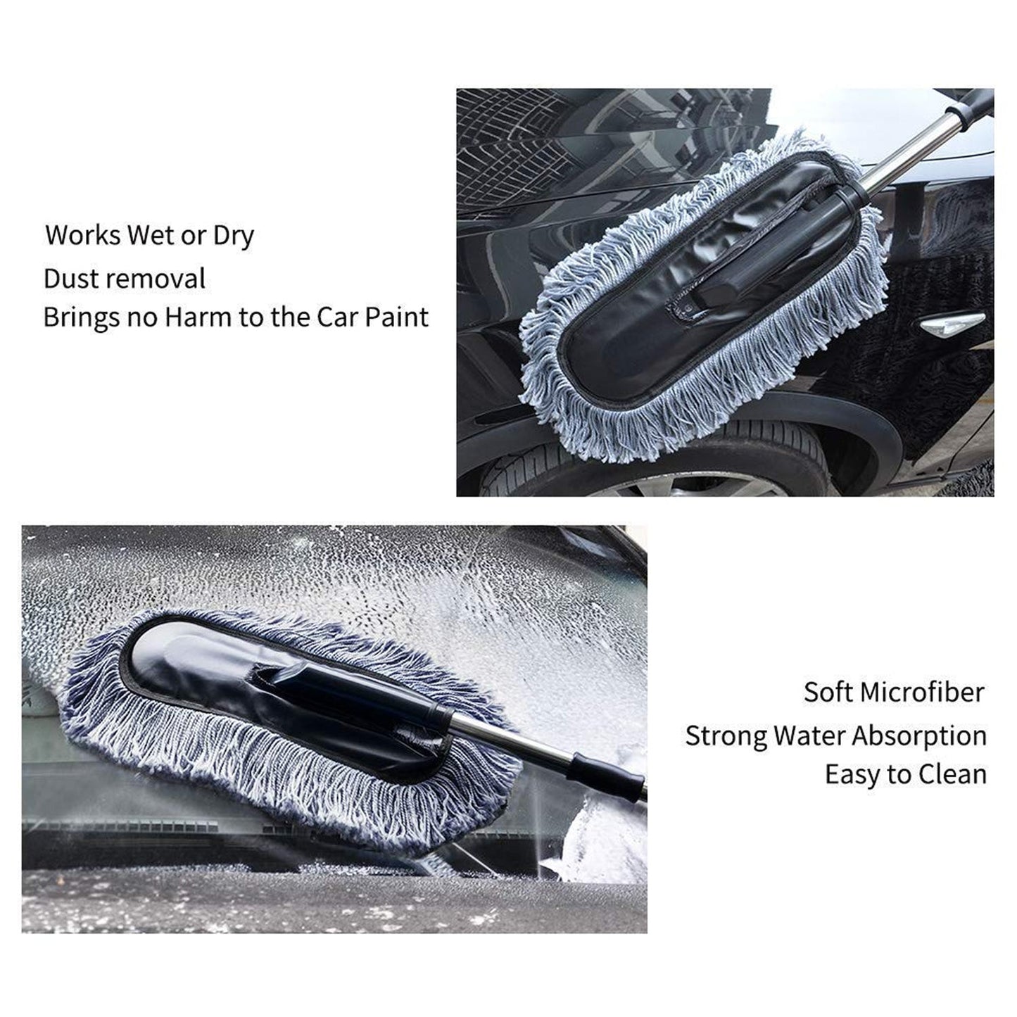 Car Dust Brush Ã¢â‚¬â€œ Gentle and Efficient Cleaning Tool for Interior and Exterior (1 Pc)