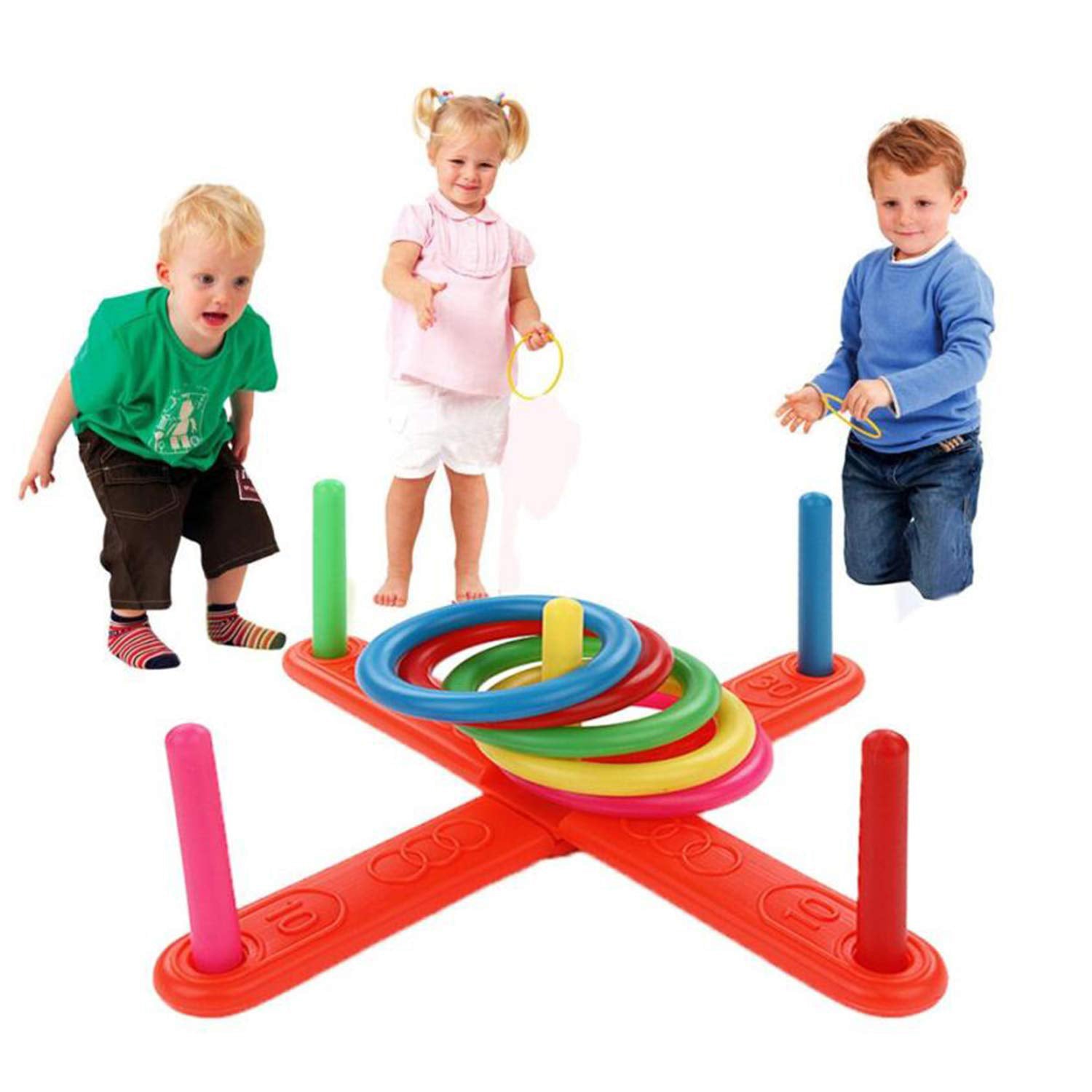 Ring toss game for kidsâ€™ fun.