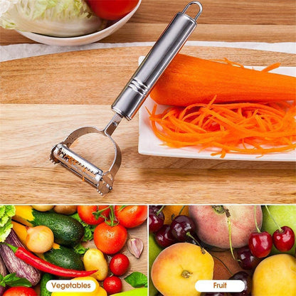 3 In 1 Stainless Steel Vegetable and Fruit Peeler Set (3 Pcs Set)