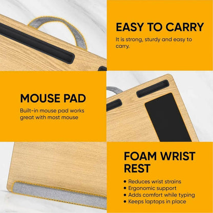 Portable Laptop Table with Mouse Pad (55Ãƒâ€”35 Cm / 1 Pc)