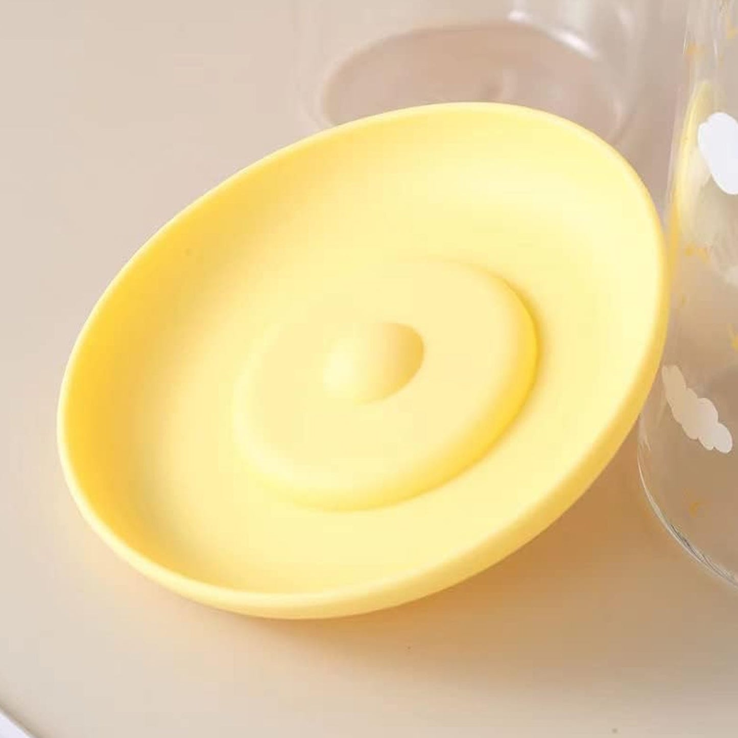 Cup / Mug Lid Dust Proof Silicone Rubber Airtight Seal (Cup & Spoon Not Included Only Lid/ 3 Pc)