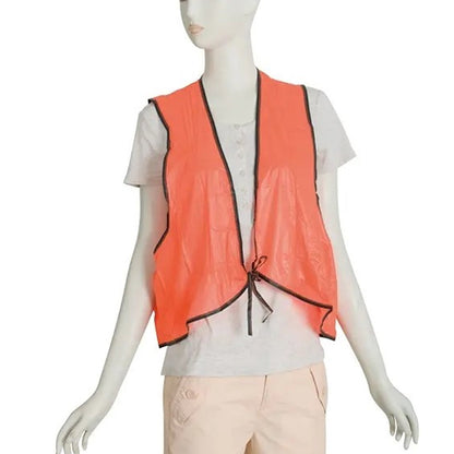 Economy PVC Safety Vest Ã¢â‚¬â€œ Soft Vinyl, Tie Closure, High Visibility