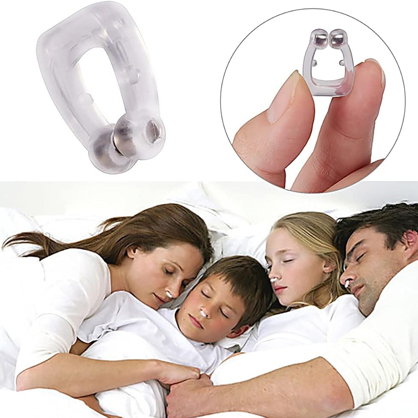 Anti Snore device for men and woman Silicone Magnetic Nose Clip For heavy Snoring sleeper, Snore Stopper, Anti Snoring Device (2 Pc)