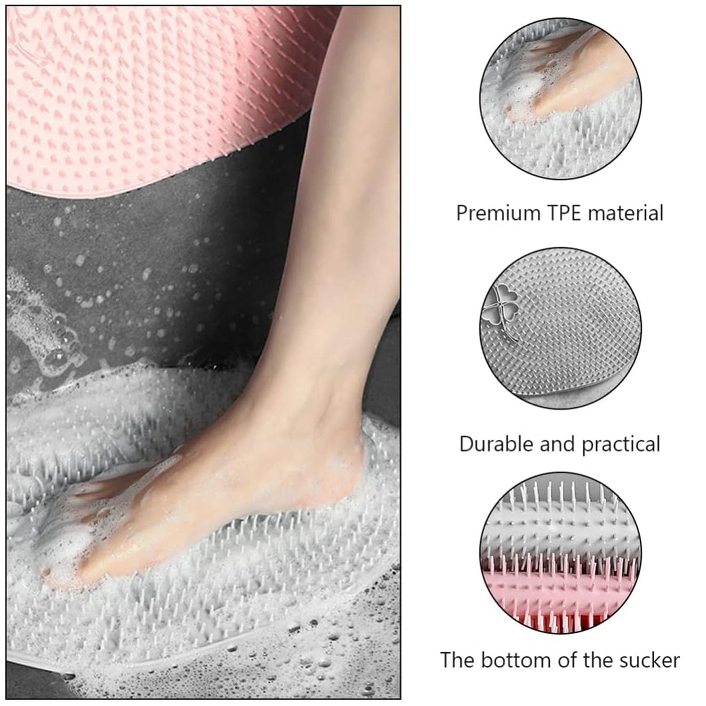 Silicone Bath Massage Cushion with Suction Cup (35Ãƒâ€”28 CM / 1 Pc)