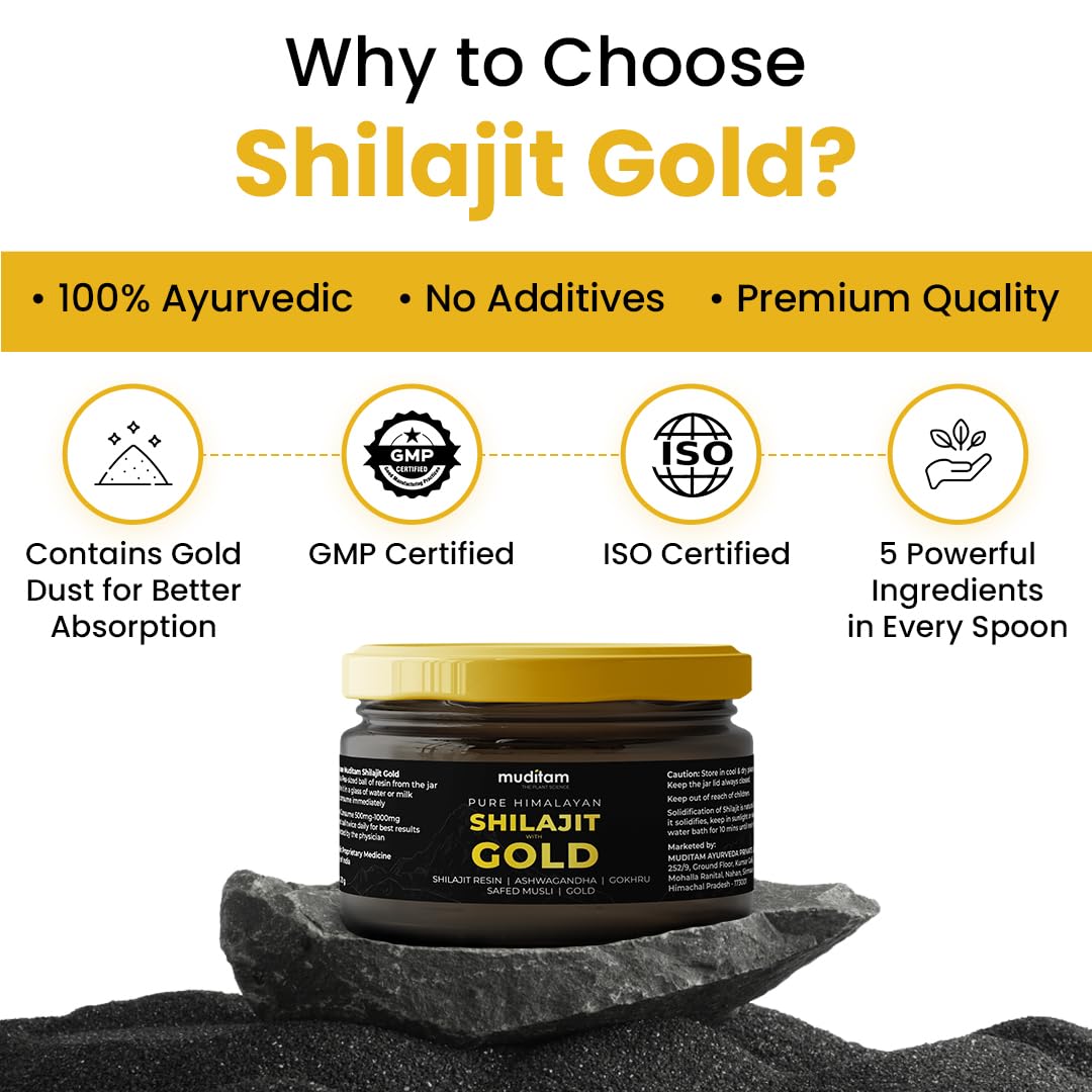 Himalayan Shilajit Gold Resin Ã¢â‚¬â€œ 20g | Helps improve Stamina | Contains Gold