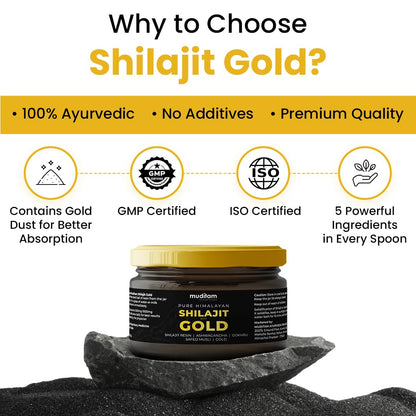 Himalayan Shilajit Gold Resin Ã¢â‚¬â€œ 20g | Helps improve Stamina | Contains Gold