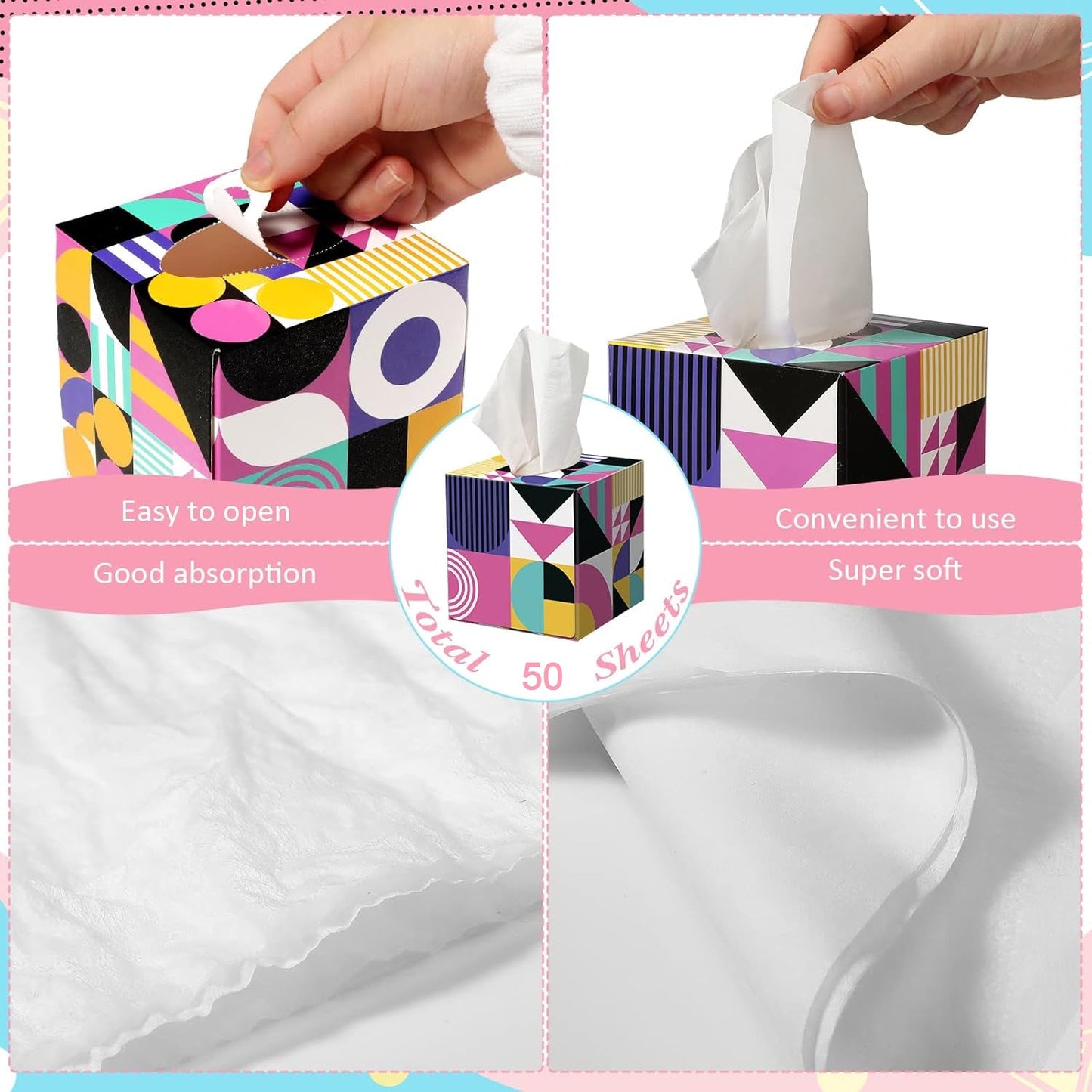 Tissues Cube Box Ã¢â‚¬â€œ Stylish and Practical Tissue Holder for Home & Office (50 Pcs Set Approx)