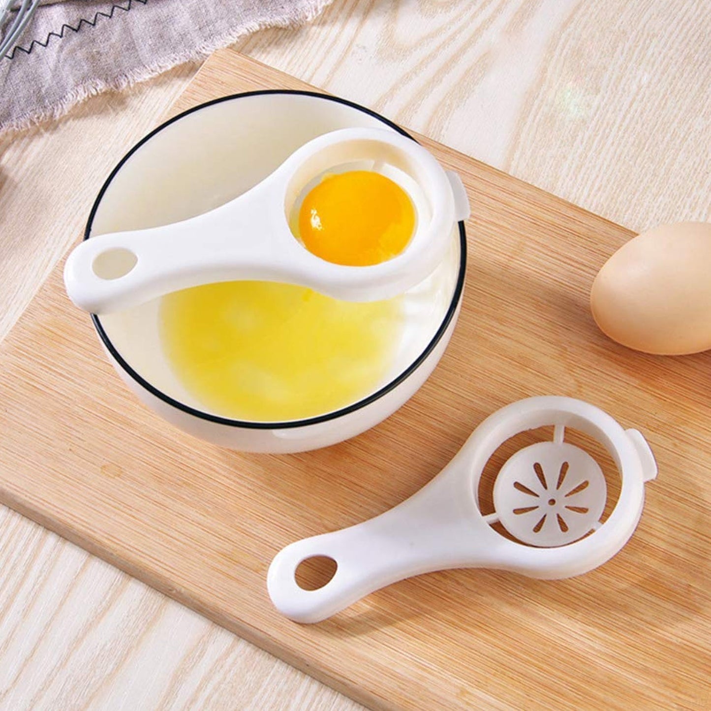 Plastic Egg Yolk Separator, Egg White Yolk Filter Separator (2 Pc)