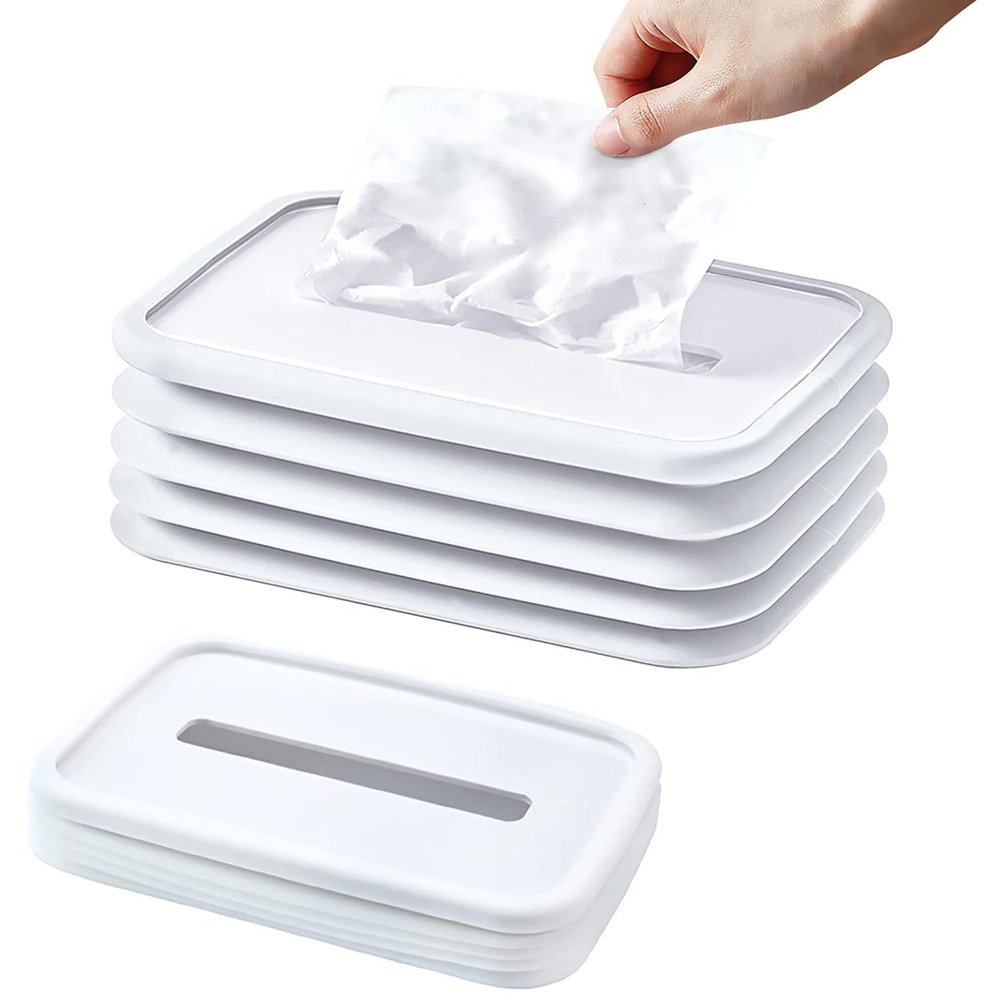 Simple Silicone Tissue Holder Ã¢â‚¬â€œ Cube/Cylinder Tissue Box for Bathroom, Office, Car & Bedroom