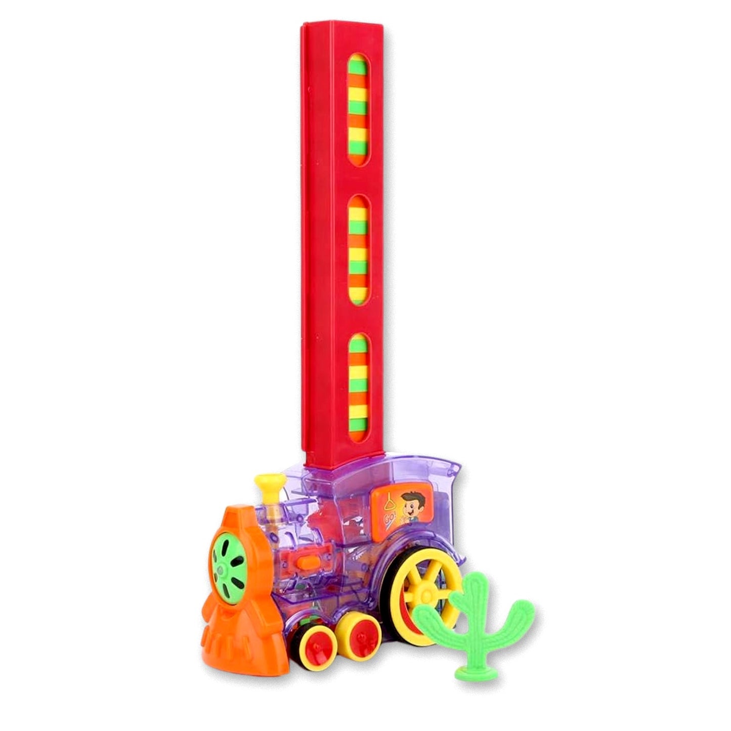 Transparent Funny Train Engine Block Set Ã¢â‚¬â€œ 60-Piece Music & Lights (Batteries Not Included)