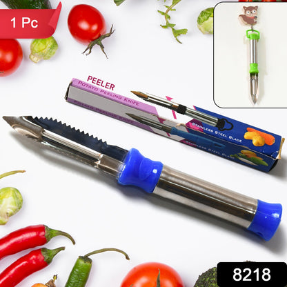 Stainless Steel 2-in-1 Vegetable Peeler - Multifunctional Grater with Hanging Ring (2 pc)