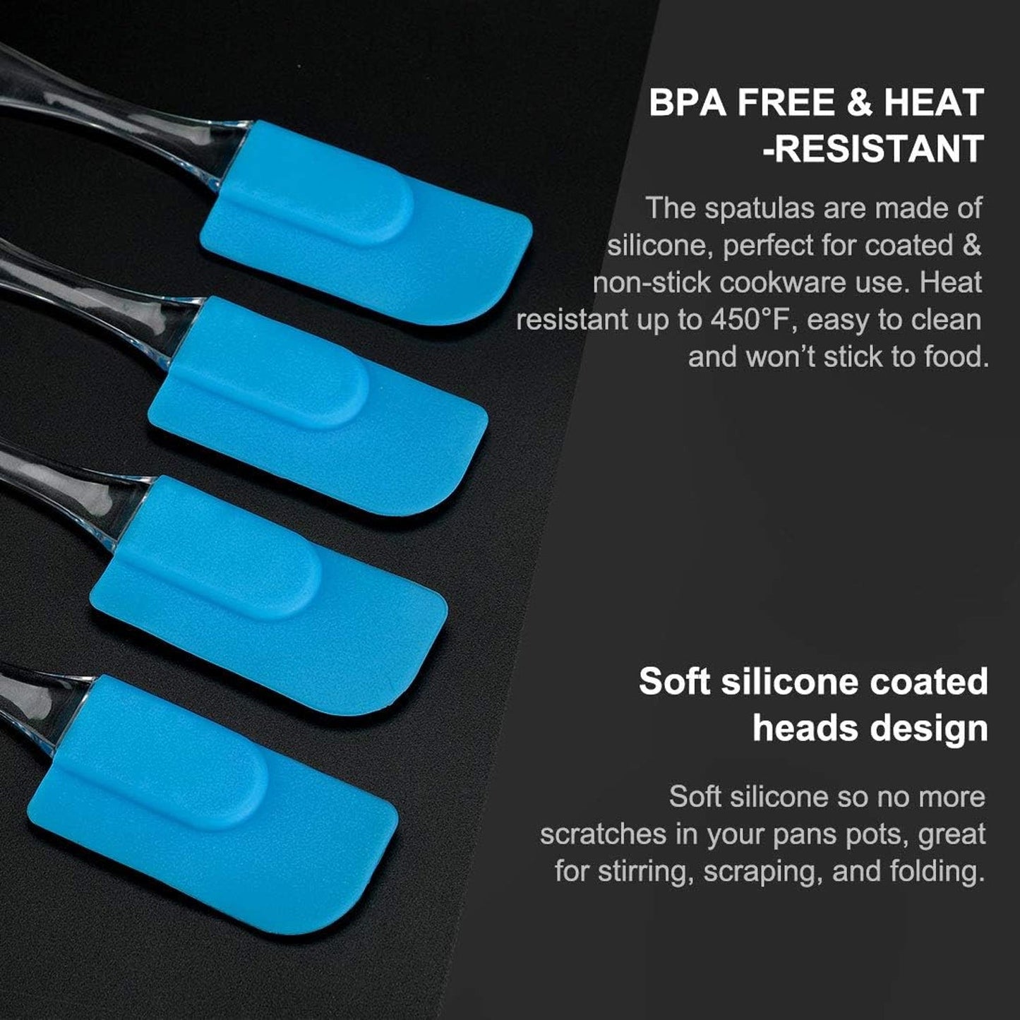 Silicone Cooking Spatula for Baking (2 Pc / 19 Cm)