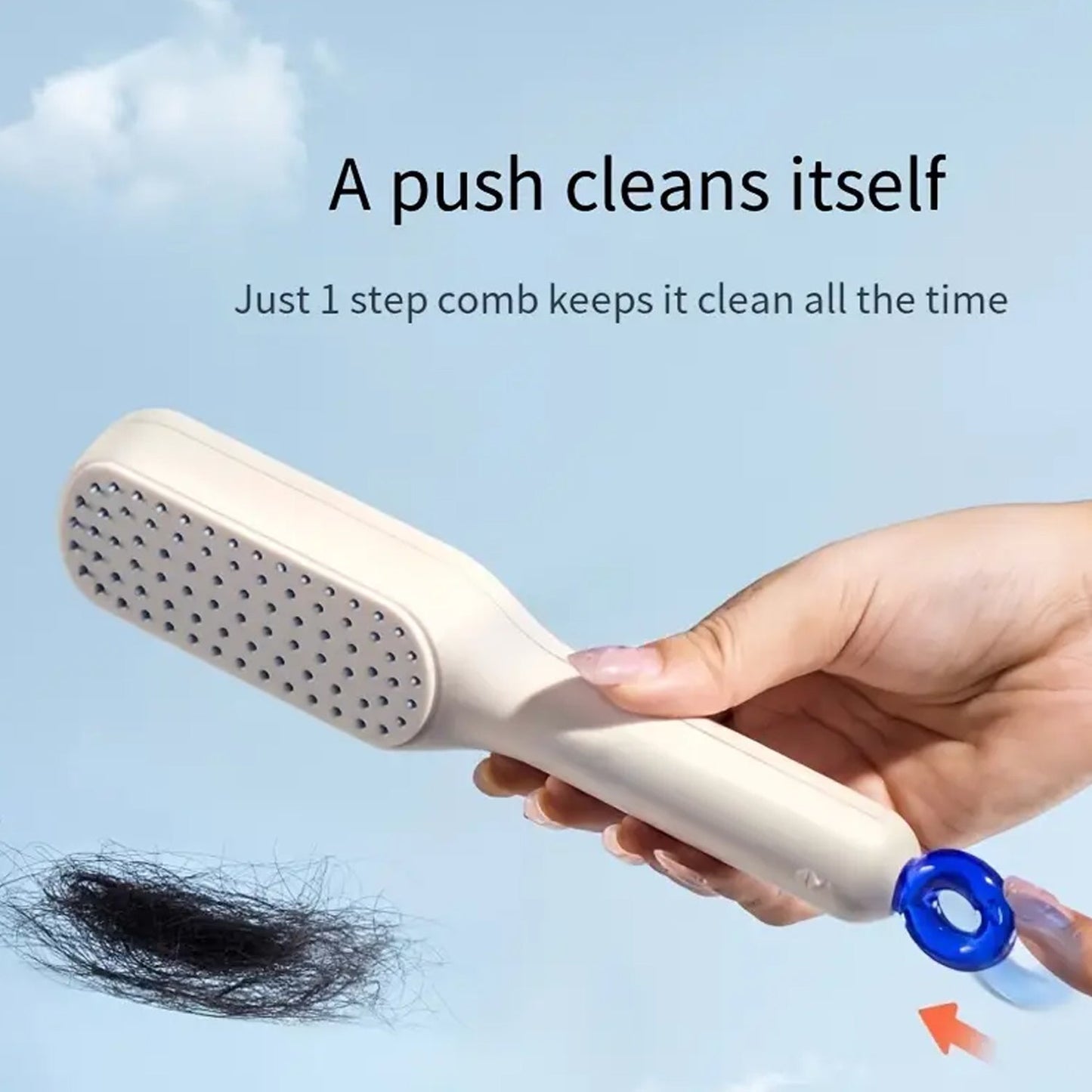 Self-Cleaning Hairbrush Ã¢â‚¬â€œ Anti-Static, Detangling, Rotating Massage Comb