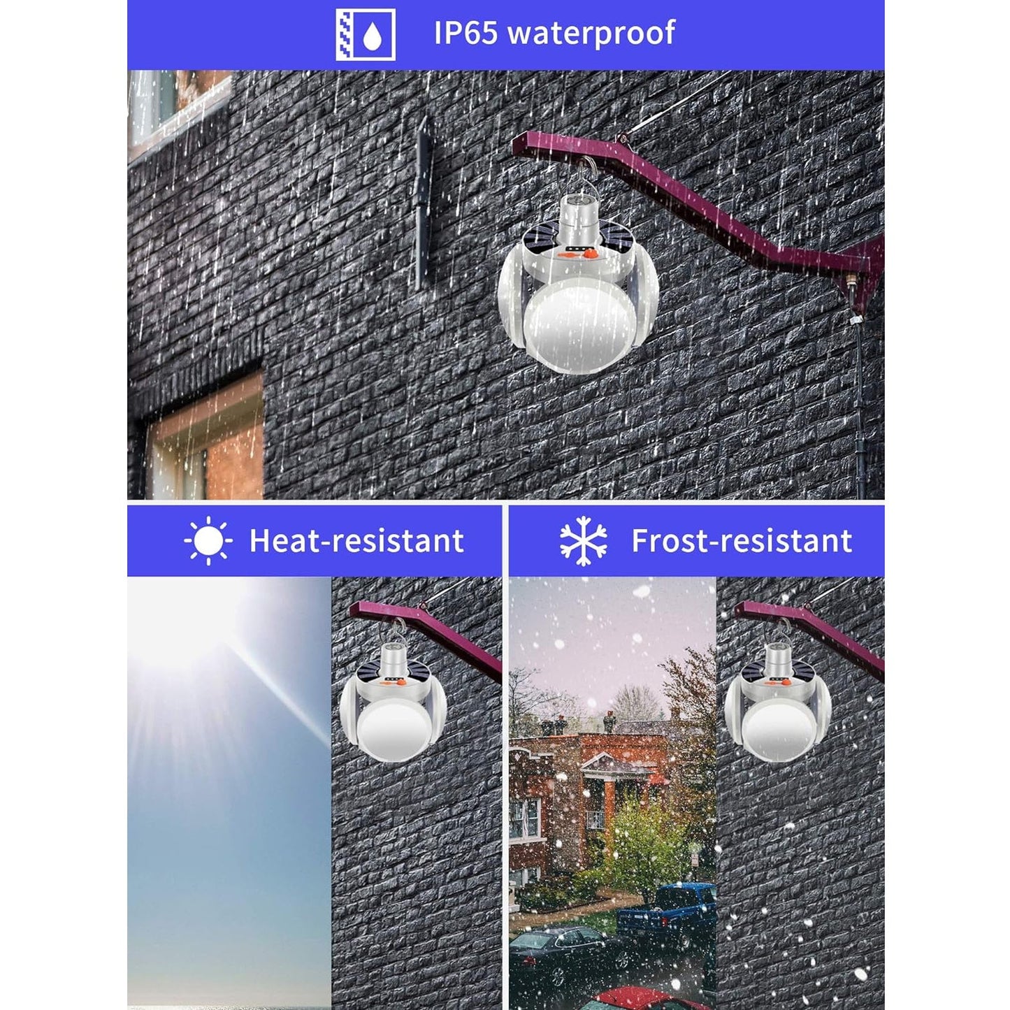 Solar Multi-Functional Emergency LED Light Ã¢â‚¬â€œ USB Rechargeable, 5 Modes, Foldable, SOS & IP65 Waterproof