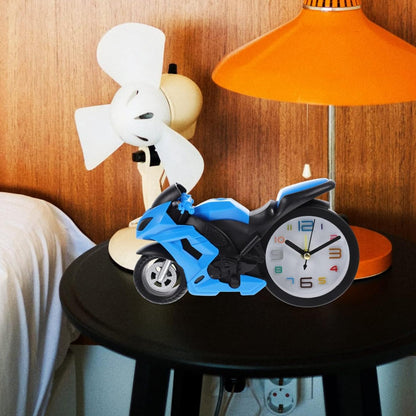Retro Motorcycle Alarm Clock Ã¢â‚¬â€œ Novelty Bike Engine Style Desk Clock