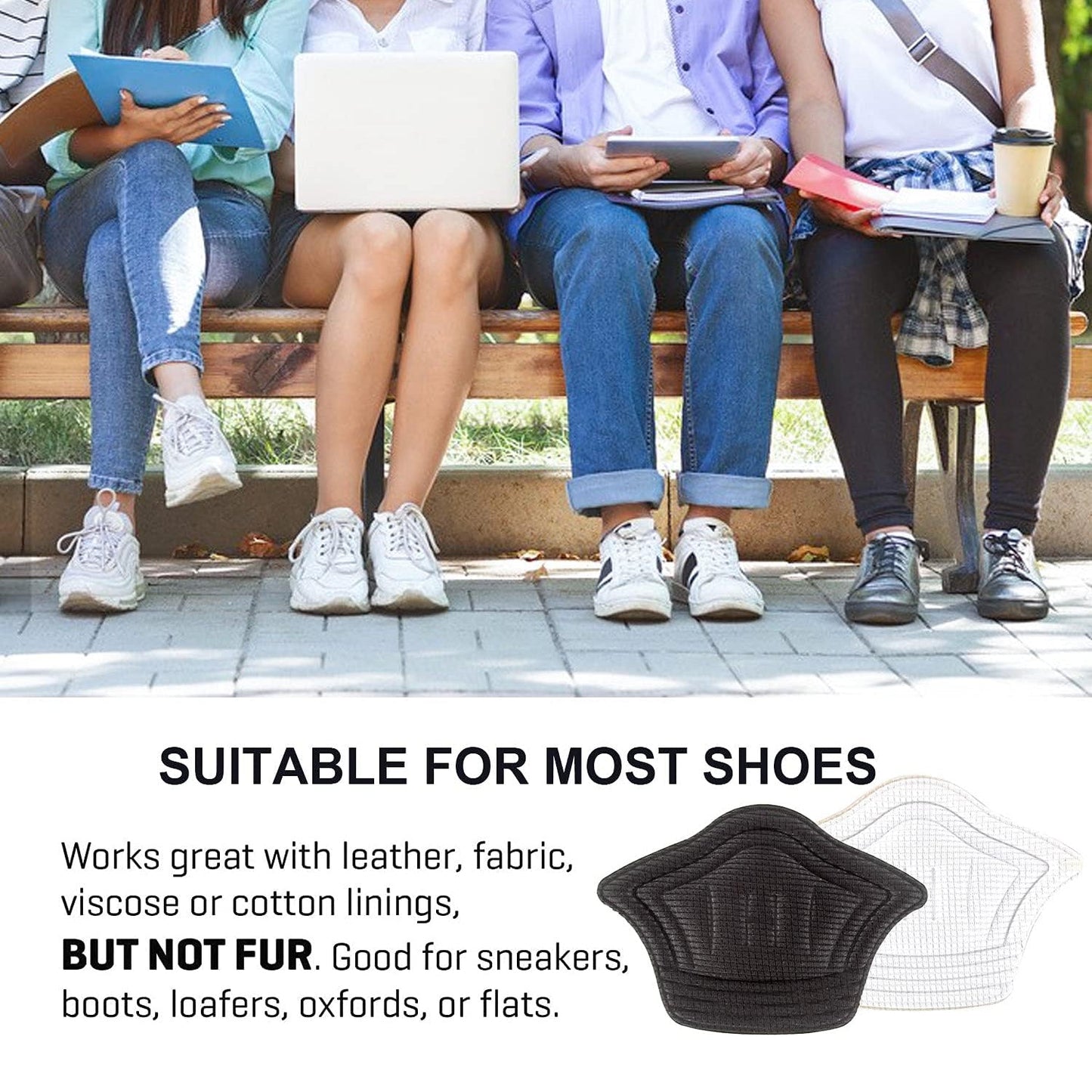 Heel Cushion Pads, Widely Applicable Protective Shoe Insoles (2 Pair)