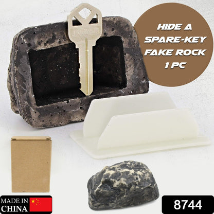 Realistic Fake Rock Key Hider Ã¢â‚¬â€œ Weatherproof Outdoor Key Storage for Emergencies (1 Pc)