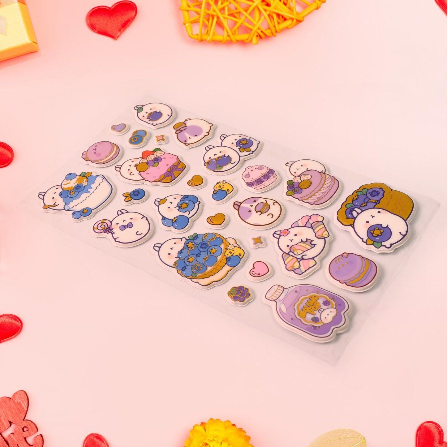 Multipurpose Adhesive 3D Stickers (2 Sheet / 17Ãƒâ€”10 Cm)