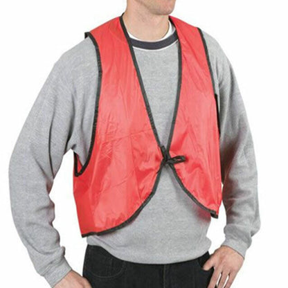 Economy PVC Safety Vest Ã¢â‚¬â€œ Soft Vinyl, Tie Closure, High Visibility