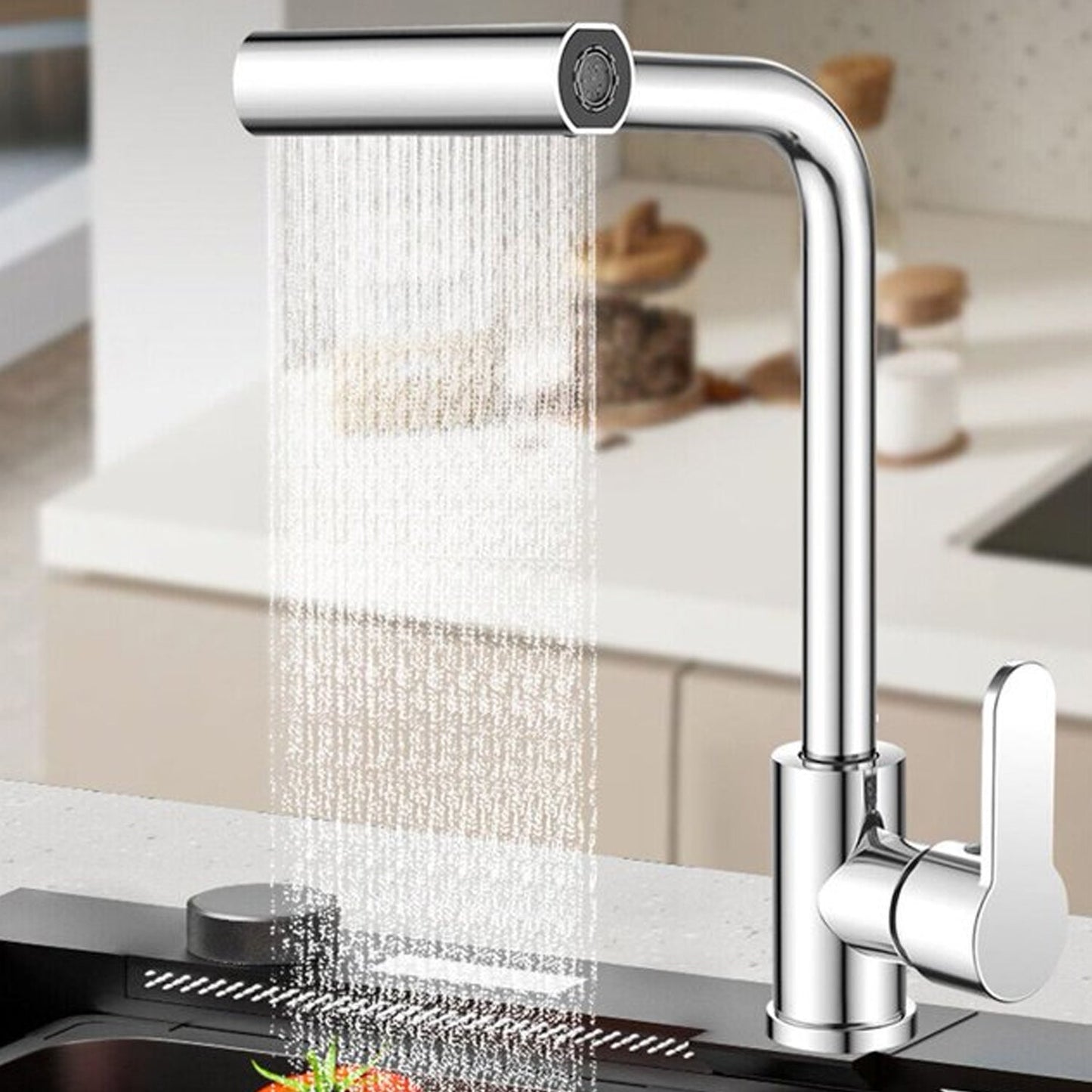 360Ã‚Â° Rotating Waterfall Kitchen Faucet Ã¢â‚¬â€œ Touch & Swivel Sink Extender (4 In 1 )