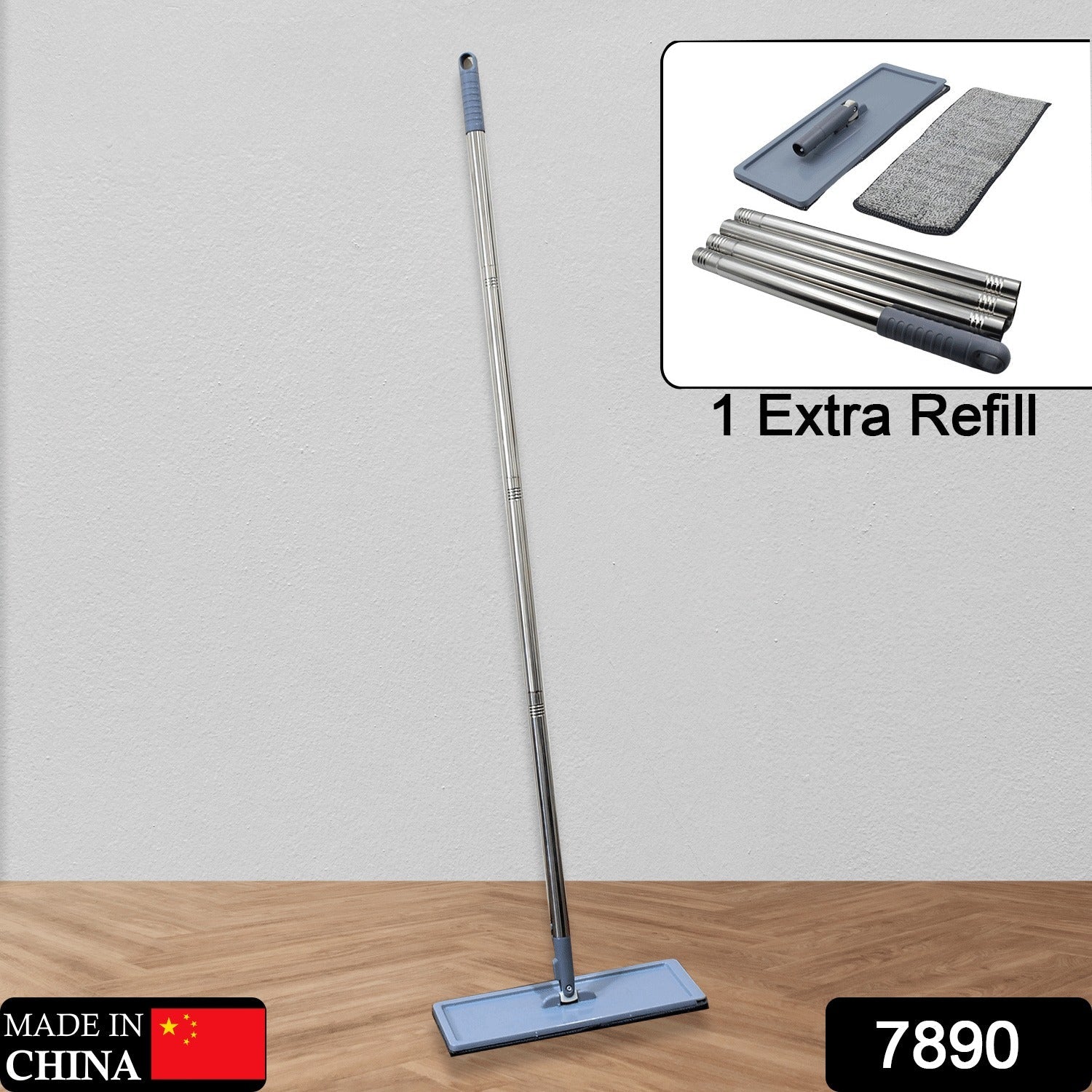 360Â° rotating mop for easy floor cleaning
