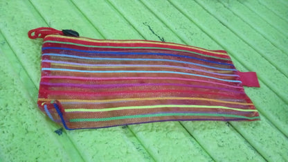 Transparent Zippered Nylon Mesh Multi Purpose Pouch / Purse-2 pcs