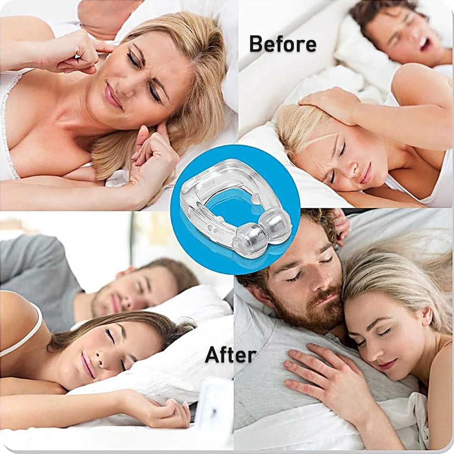 Anti Snore device for men and woman Silicone Magnetic Nose Clip For heavy Snoring sleeper, Snore Stopper, Anti Snoring Device (2 Pc)