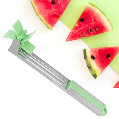 Stainless Steel Washable Watermelon Cutter Ã¢â‚¬â€œ Windmill Slicer & Peeler