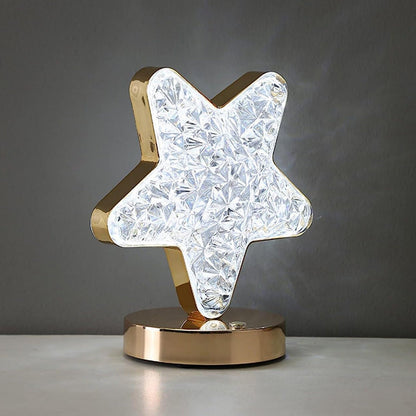 Star Crystal Diamond Touch Lamp Ã¢â‚¬â€œ USB Rechargeable, 3-Way Dimmable