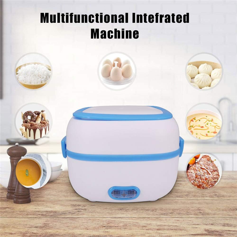 Electric Lunch Box Portable Food Warmer Food Heating Lunch Box Removable Food-Grade Stainless Steel Compartments, 220V 200W, for Car, Truck, officeÃ‚Â 