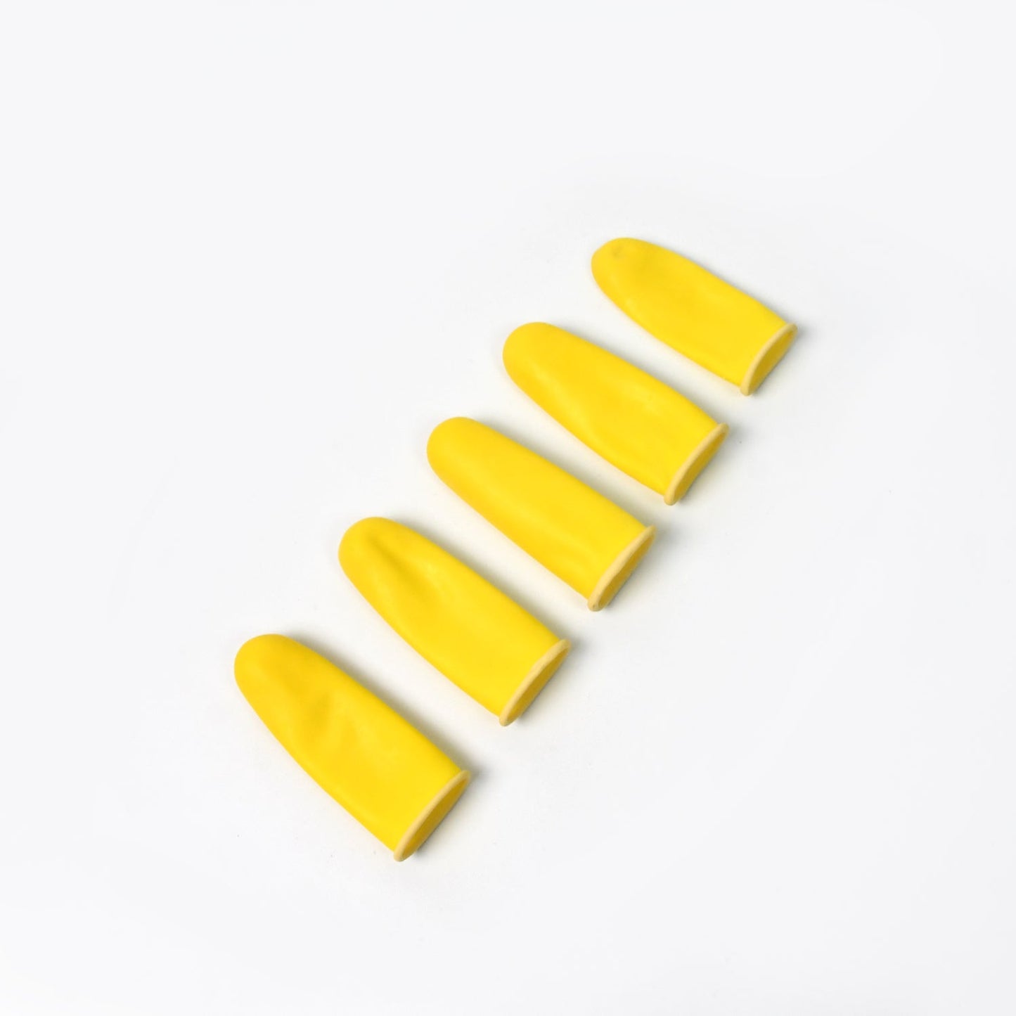 Finger Caps, Silicone Finger Protectors Sleeves (Finger Cots / 10 Pcs Set / yellow)