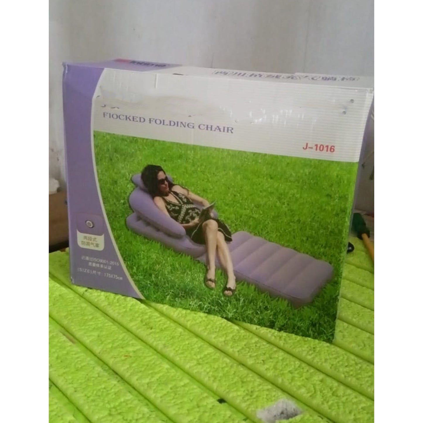 2 in 1 Air Mattress & Lounger, Portable Inflatable Mattress Air Sofa With Air Hand Pump (175Ãƒâ€”75 cm)