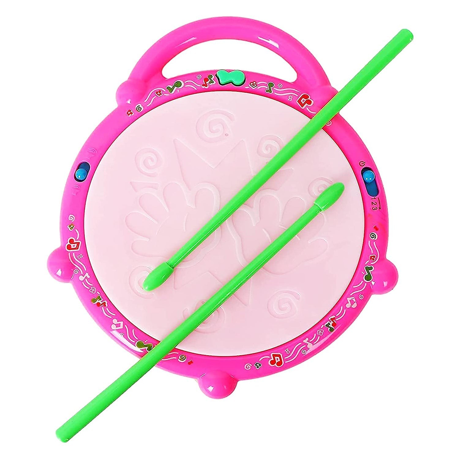 Kidsâ€™ drum with colorful lights and sound
