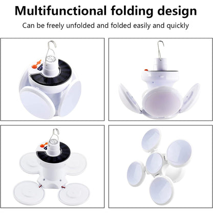 Solar Multi-Functional Emergency LED Light Ã¢â‚¬â€œ USB Rechargeable, 5 Modes, Foldable, SOS & IP65 Waterproof