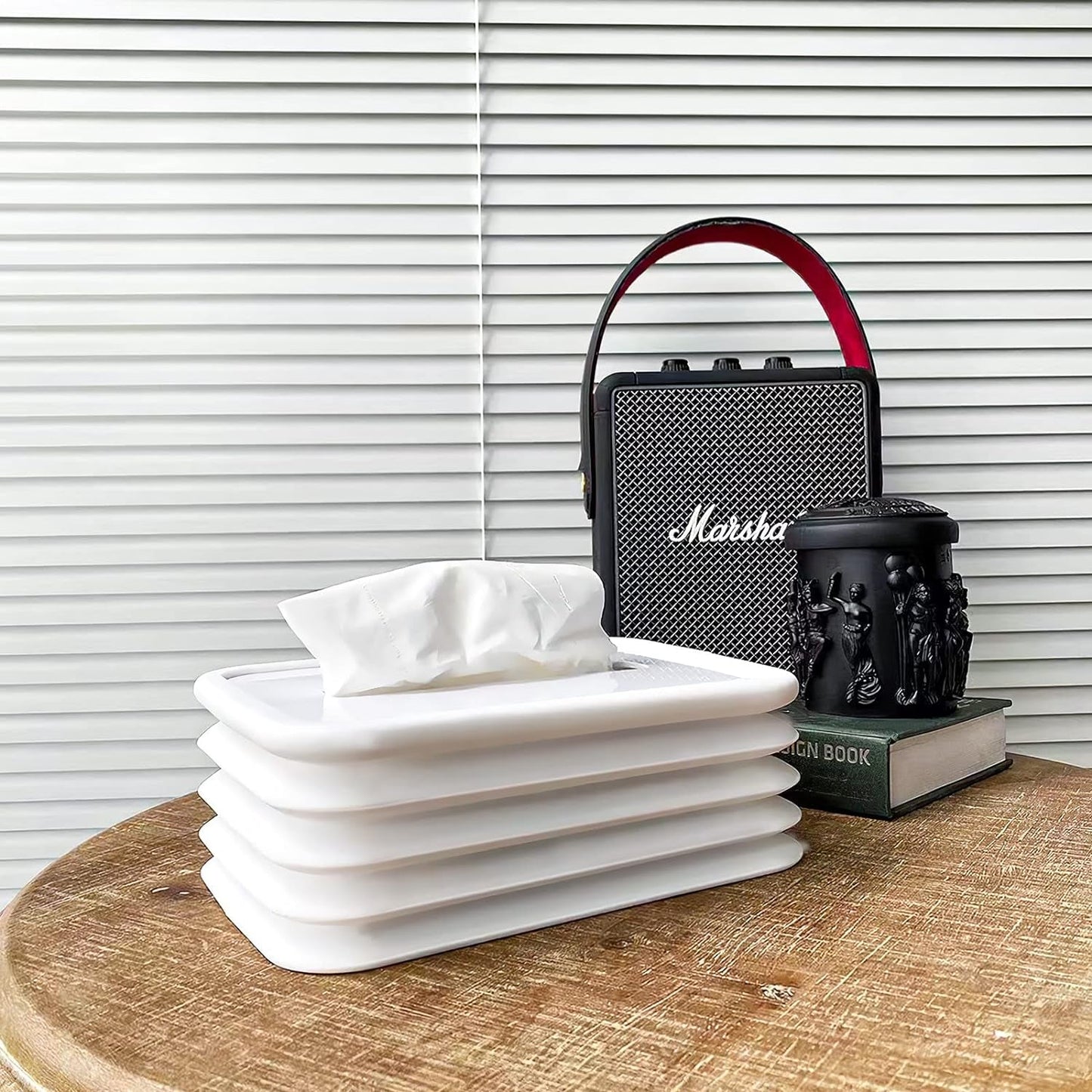 Simple Silicone Tissue Holder Ã¢â‚¬â€œ Cube/Cylinder Tissue Box for Bathroom, Office, Car & Bedroom