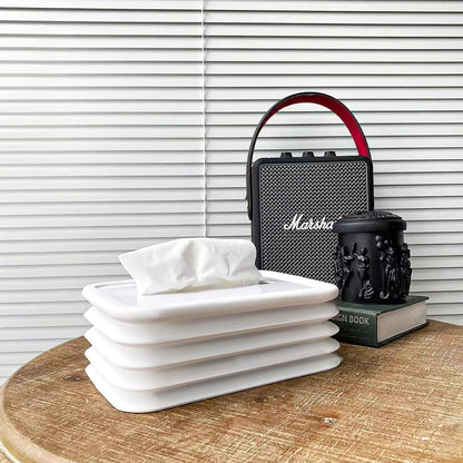 Simple Silicone Tissue Holder Ã¢â‚¬â€œ Cube/Cylinder Tissue Box for Bathroom, Office, Car & Bedroom